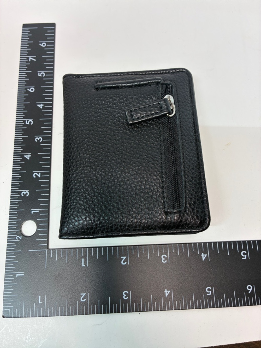 Black Faux Leather Card Wallet